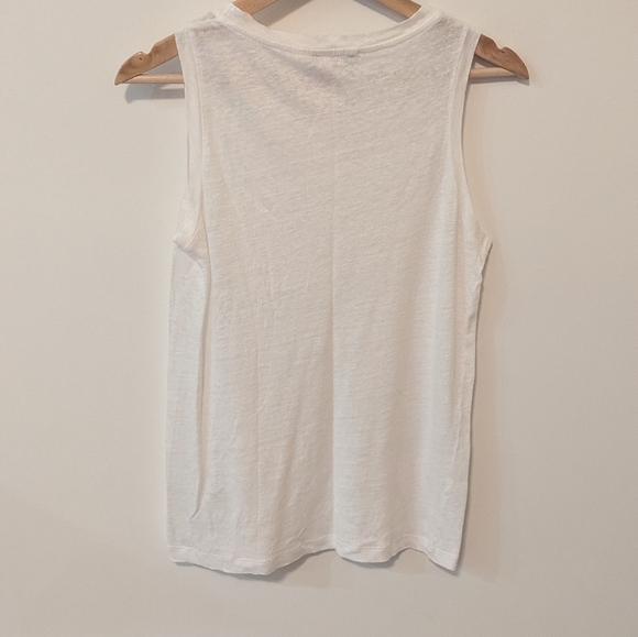 Vineyard Vines Linen White Sleeveless Tank Top New With Tags - Picture 7 of 12